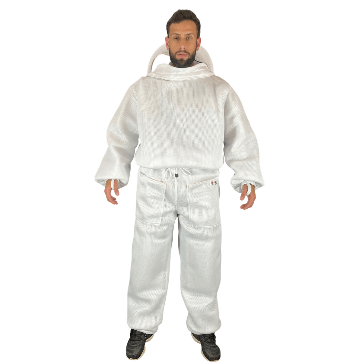 EPI para Apicultura em 2 partes 100% Antiferroadas 100% ventilado + luva de brinde. Branco