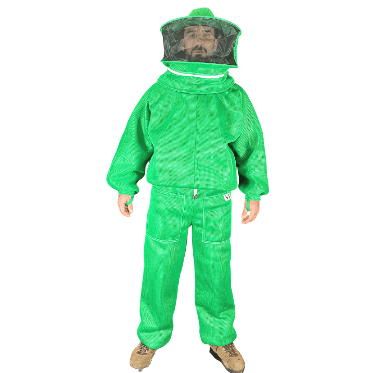 EPI para Apicultura em 2 partes 100% Antiferroadas 100% ventilado + luva de brinde. Verde